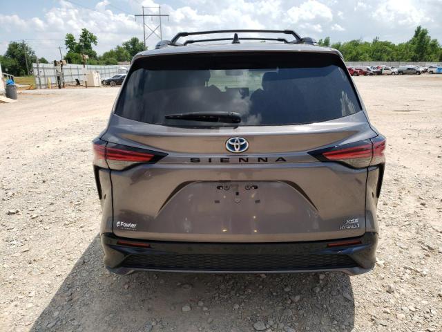 5TDDRKEC7MS065372 - 2021 TOYOTA SIENNA XSE GRAY photo 6