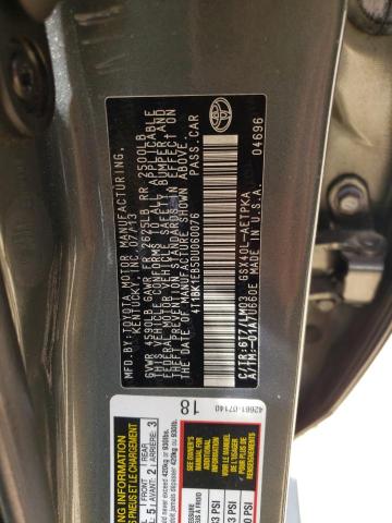 4T1BK1EB5DU060076 - 2013 TOYOTA AVALON BASE GRAY photo 12