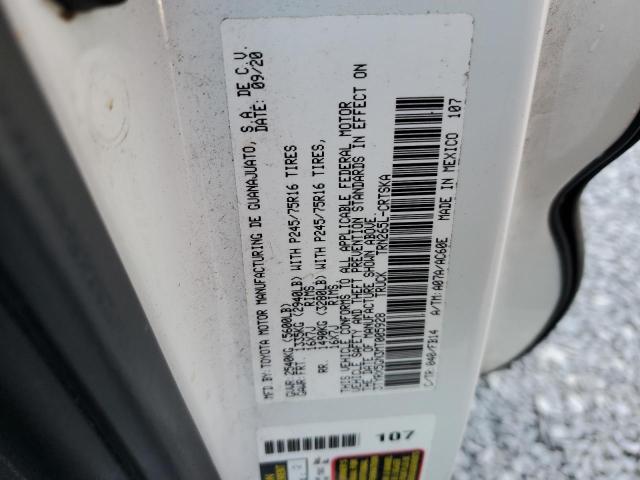 3TYRX5GN3MT005928 - 2021 TOYOTA TACOMA ACCESS CAB თეთრი ფოტო 12