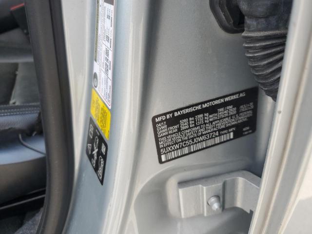 5UXXW7C55J0W63724 - 2018 BMW X4 XDRIVEM40I SILVER photo 12