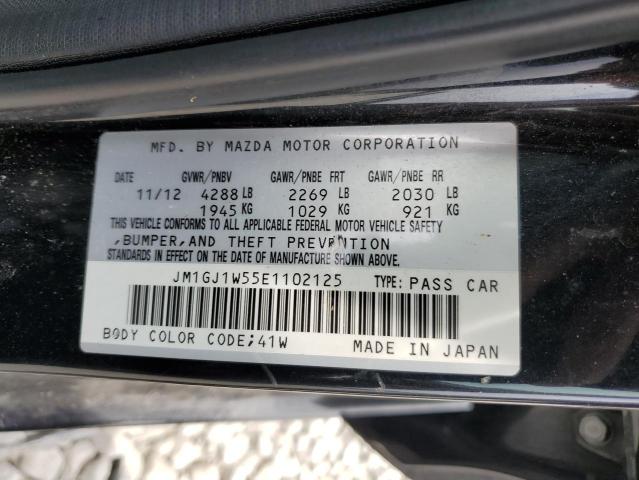 JM1GJ1W55E1102125 - 2014 MAZDA 6 GRAND TOURING BLACK photo 10