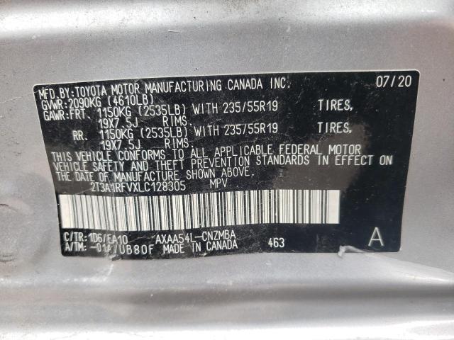 2T3A1RFVXLC128305 - 2020 TOYOTA RAV4 XLE PREMIUM SILVER photo 13