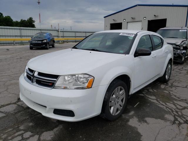 1C3CDZAB9EN146921 - 2014 DODGE AVENGER SE WHITE photo 1