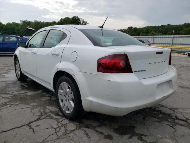 1C3CDZAB9EN146921 - 2014 DODGE AVENGER SE WHITE photo 2