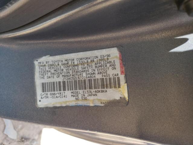 JT2AC52L6T0164804 - 1996 TOYOTA TERCEL STD GRAY photo 12