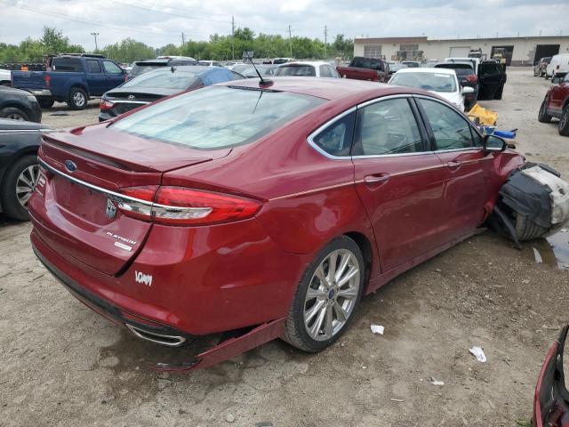 3FA6P0K97HR200067 - 2017 FORD FUSION TITANIUM RED photo 3