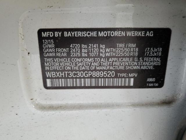 WBXHT3C30GP889520 - 2016 BMW X1 XDRIVE28I WHITE photo 14