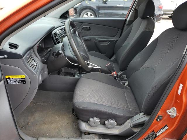 KNADE223X96451367 - 2009 KIA RIO BASE ORANGE photo 7