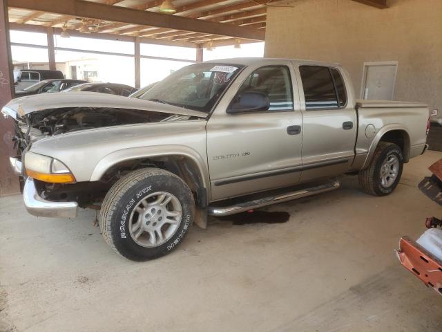 1B7HL48N82S587475 - 2002 DODGE DAKOTA QUAD SLT BEIGE photo 1