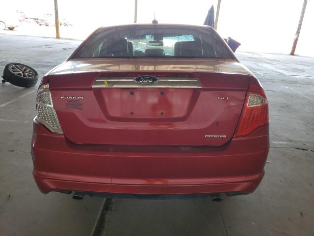 3FAHP0JG3CR382416 - 2012 FORD FUSION SEL RED photo 6