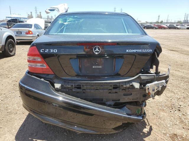 WDBRF40J54A554820 - 2004 MERCEDES-BENZ C 230K SPORT SEDAN BLACK photo 6