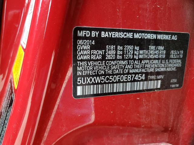 5UXXW5C50F0E87454 - 2015 BMW X4 XDRIVE35I RED photo 13