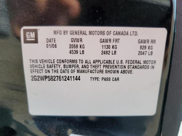 2G2WP582761241144 - 2006 PONTIAC GRAND PRIX 黑色 照片 13