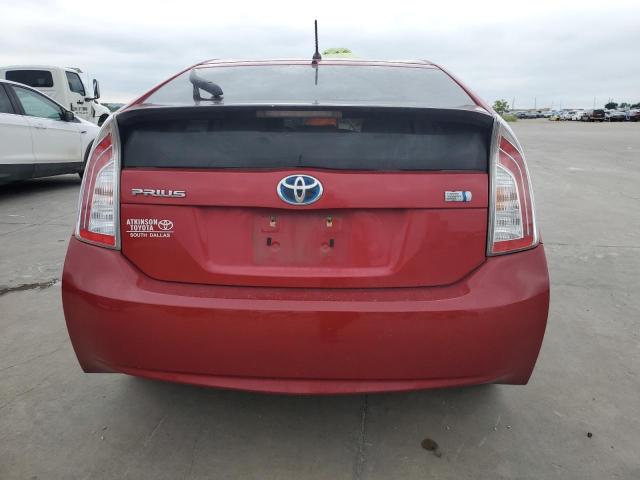 JTDKN3DU2D0349255 - 2013 TOYOTA PRIUS RED photo 6