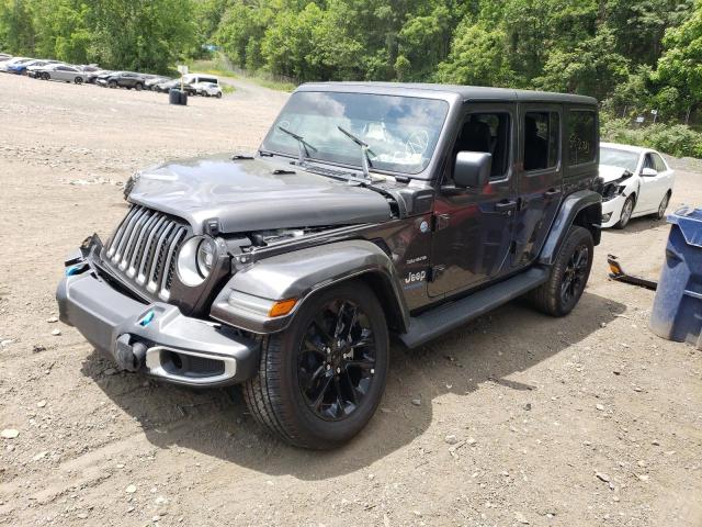 1C4JJXP60NW228217 - 2022 JEEP WRANGLER U SAHARA 4XE GRAY photo 1