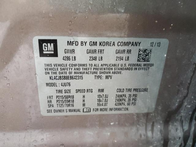 KL4CJBSB8EB642315 - 2014 BUICK ENCORE CONVENIENCE 棕色 照片 12