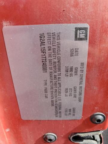 1G2AL15F177240081 - 2007 PONTIAC G5 Rouge photo 12
