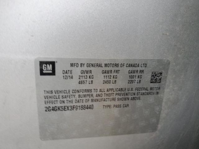 2G4GK5EX3F9188440 - 2015 BUICK REGAL 银色 照片 12