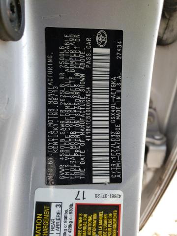 4T1BK1EBXDU067654 - 2013 TOYOTA AVALON BASE Gümüş foto 12