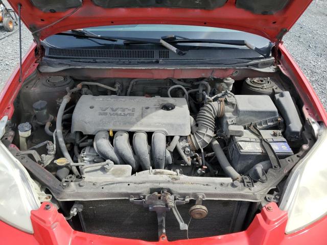 2T1KR32E88C687156 - 2008 TOYOTA COROLLA MA XR RED photo 11