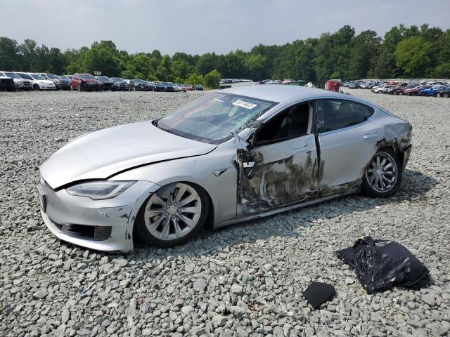 5YJSA1E21HF185503 - 2017 TESLA MODEL S فضي صورة 1