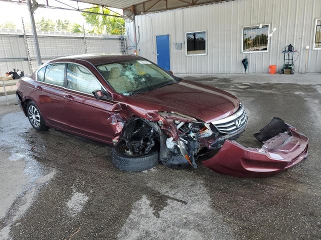 1HGCP2F32CA115950 - 2012 HONDA ACCORD LX BURGUNDY photo 4