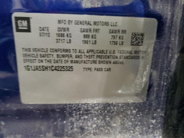 1G1JA5SH1C4225325 - 2012 CHEVROLET SONIC LS 蓝色 照片 12