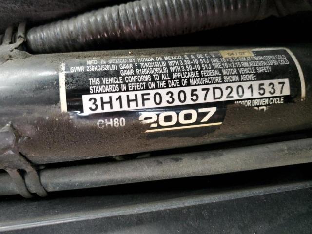 3H1HF03057D201537 - 2007 HONDA CH80 GRAY photo 10