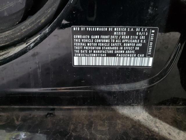 3VW2K7AJ2DM311545 - 2013 VOLKSWAGEN JETTA BASE Schwarz Foto 13