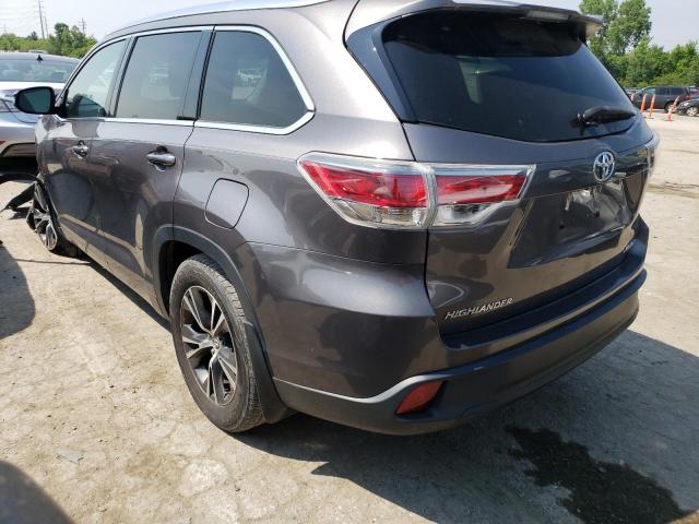 5TDJKRFH0GS239233 - 2016 TOYOTA HIGHLANDER XLE Boz foto 2