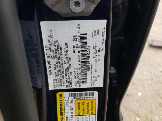 3LN6L5F93HR639436 - 2017 LINCOLN MKZ RESERVE ლურჯი ფოტო 12