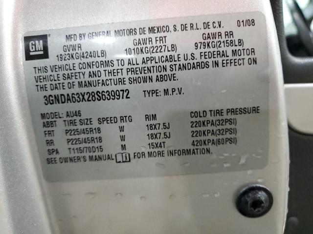 3GNDA63X28S639972 - 2008 CHEVROLET HHR SS 银色 照片 12