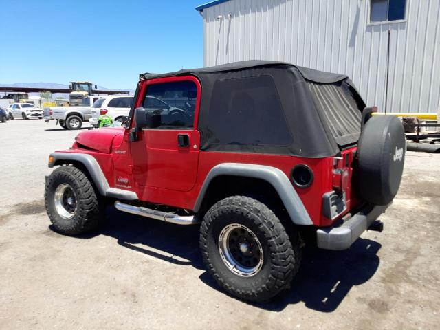 1J4FA49S66P745848 - 2006 JEEP WRANGLER / SPORT RED photo 2