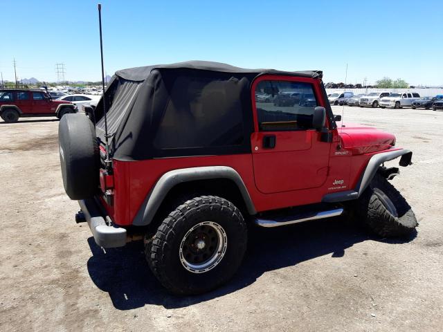 1J4FA49S66P745848 - 2006 JEEP WRANGLER / SPORT RED photo 3