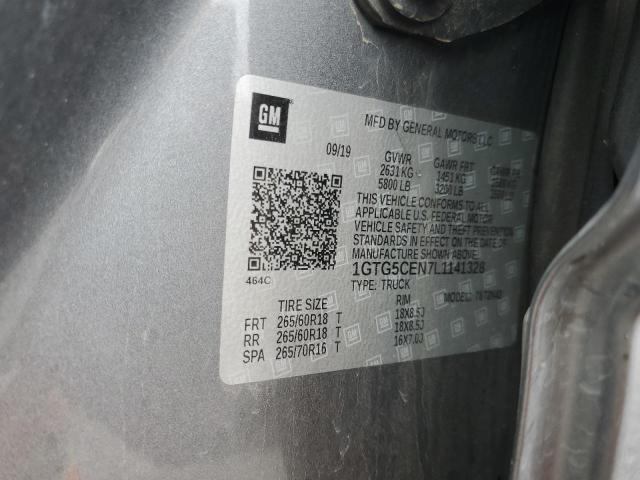 1GTG5CEN7L1141328 - 2020 GMC CANYON SLE GRAY photo 13