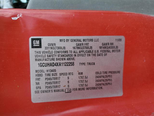 1GCUHAD4XA1122258 - 2010 CHEVROLET EXPRESS G1 WHITE photo 13