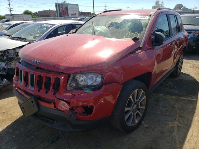 1C4NJDBB0HD130096 - 2017 JEEP COMPASS SPORT RED photo 2