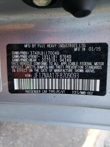 JF1ZNAA17F8709093 - 2015 TOYOTA SCION FR-S 银色 照片 13