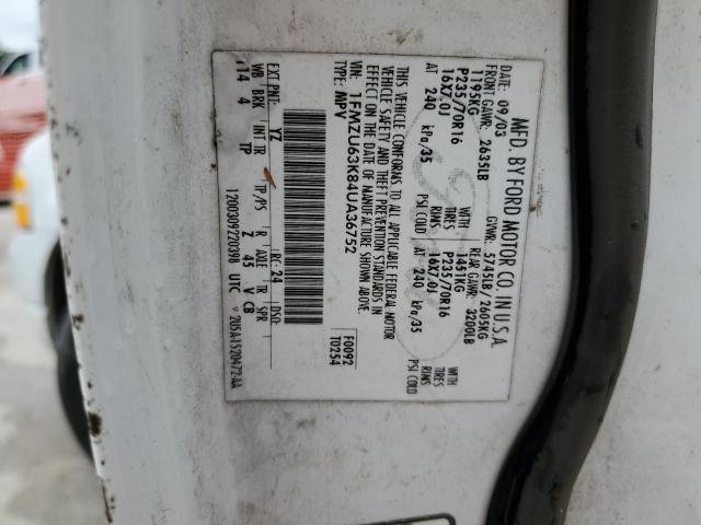 1FMZU63K84UA36752 - 2004 FORD EXPLORER XLT WHITE photo 14