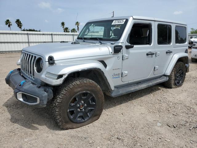 1C4JJXP67NW213763 - 2022 JEEP WRANGLER U SAHARA 4XE SILVER photo 1