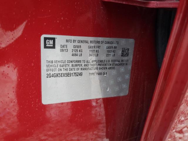 2G4GK5EX5E9175249 - 2014 BUICK REGAL 红色 照片 12