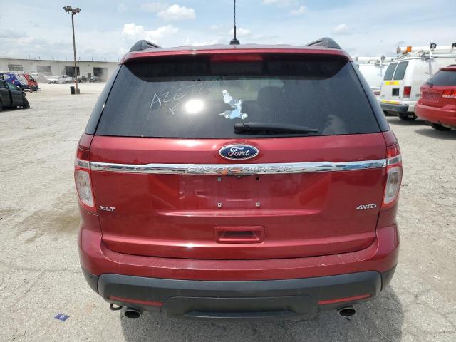 1FM5K8D89EGA26721 - 2014 FORD EXPLORER XLT BURGUNDY photo 6