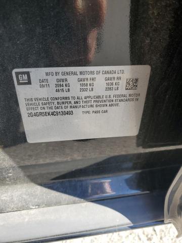 2G4GR5EK4C9130493 - 2012 BUICK REGAL 黑色 照片 12