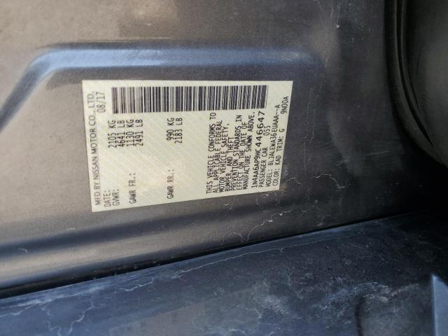 1N4AA6AP9HC446647 - 2017 NISSAN MAXIMA 3.5S CHARCOAL photo 12