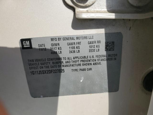 1G11J5SX2DF227825 - 2013 CHEVROLET MALIBU LTZ 奶油色 照片 12