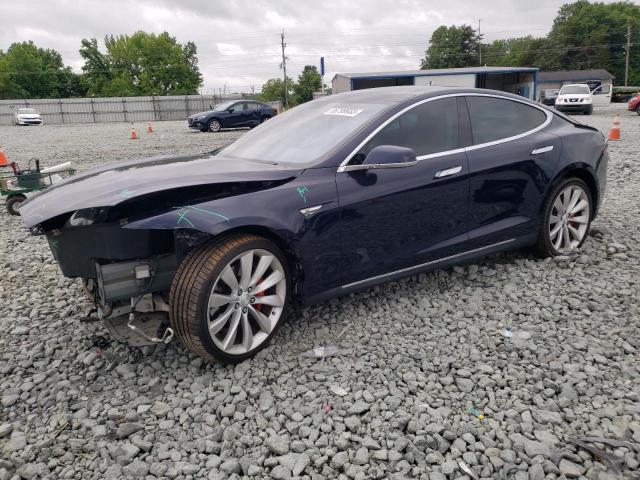 5YJSA1H15EFP50074 - 2014 TESLA MODEL S Mavi foto 1