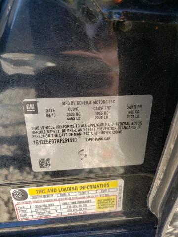 1G1ZE5EB7AF261410 - 2010 CHEVROLET MALIBU LTZ შავი ფოტო 12