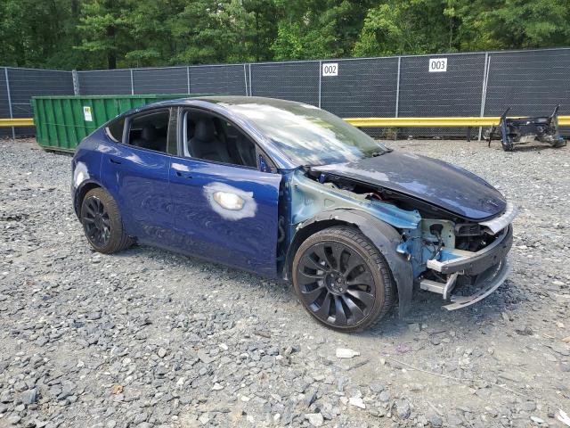 5YJYGDEE7MF084545 - 2021 TESLA MODEL Y BLUE photo 4