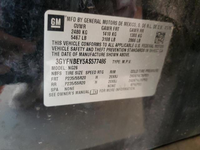 3GYFNBEY5AS577486 - 2010 CADILLAC SRX PERFORMANCE COLLECTION Czarny zdjęcie 14