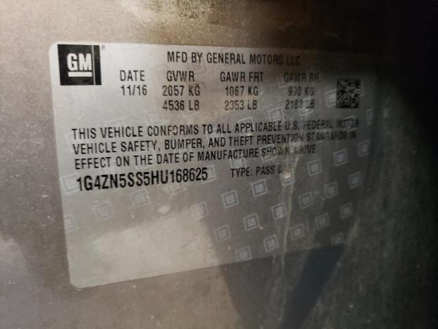 1G4ZN5SS5HU168625 - 2017 BUICK LACROSSE PREFERRED GRAY photo 12